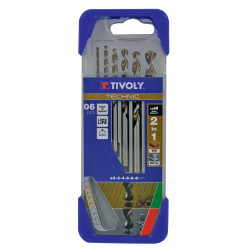 Coffret de 6 foret technic multimatériau TIVOLY 10.80447, Diam.4-5-6-8-10 mm de marque TIVOLY, référence: B5795600