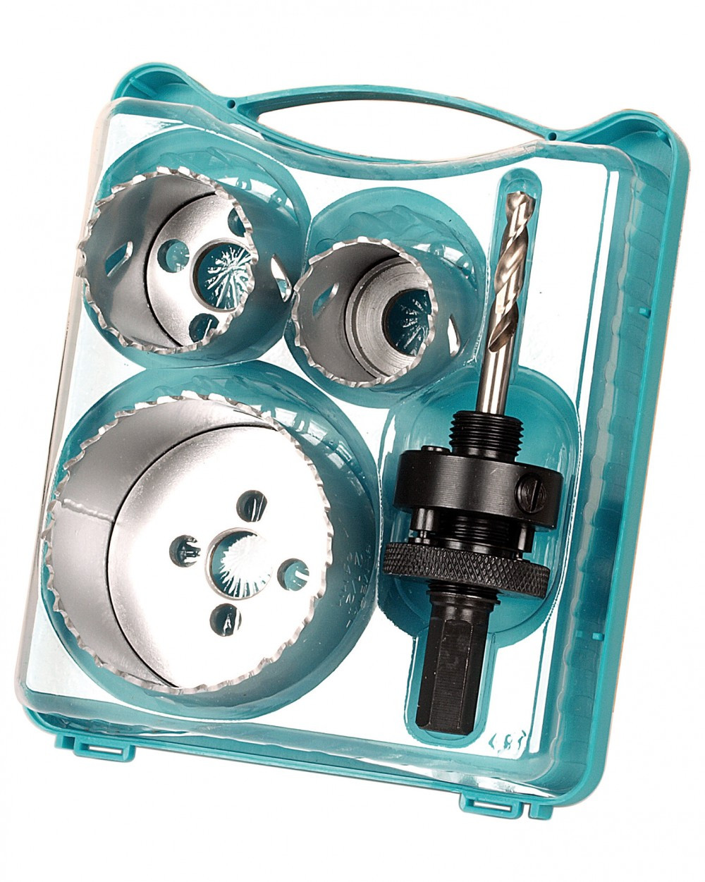 Coffret Scies Cloches Multimatériaux Ø 35 43 68 mm : 3 Lames + 1 Axe avec Foret Centreur wolfcraft 5980000
