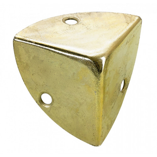 Coin de valise à visser acier laitonné HETTICH, L.36 mm - HETTICH