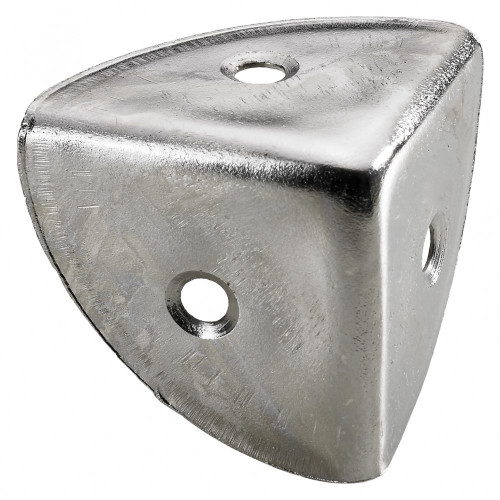 Coin de valise à visser acier nickelé HETTICH, L.28 mm - HETTICH