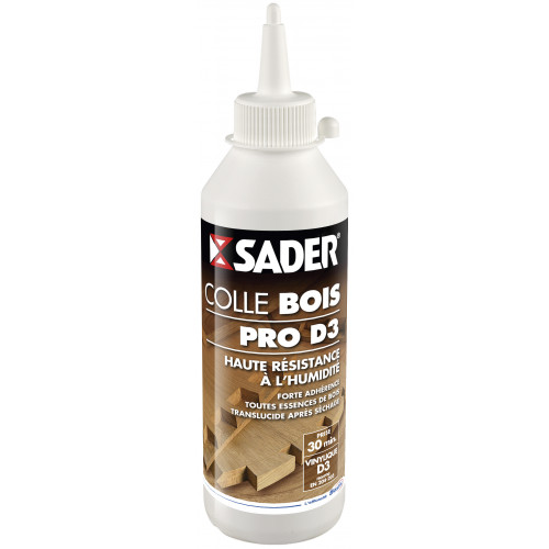 Colle à bois progressive Pro d3 SADER, 250g - Sader