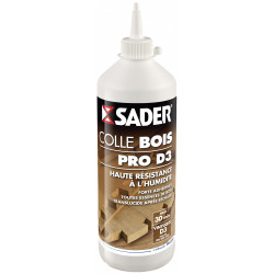 Colle à bois progressive Pro d3 SADER, 750 g - Sader