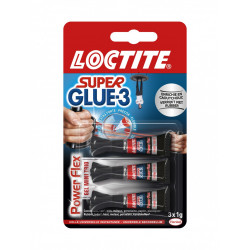 Colle glue gel Super glue 3 power flex LOCTITE, 3 g de marque Loctite, référence: B5798600