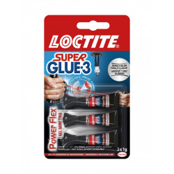 Colle glue gel Super glue 3 power flex LOCTITE, 3 g - Loctite