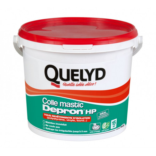 Colle mastic pour matériaux isolants QUELYD, 6 kg - Quelyd
