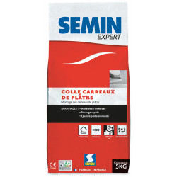 Colle pour carreaux de plâtre SEMIN, 5 kg de marque SEMIN, référence: B5799000