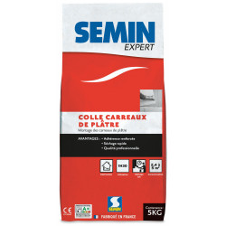 Colle pour carreaux de plâtre SEMIN, 5 kg - SEMIN