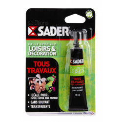 Colle réparation Spéciale loisirs & décoration SADER, 30ml de marque Sader, référence: B5799300