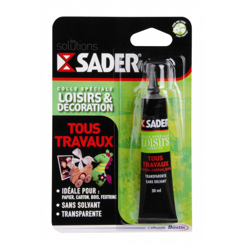 Colle réparation Spéciale loisirs & décoration SADER, 30ml - Sader