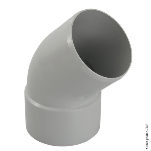 Coude 45° pvc gris GIRPI, Dév.33 cm Diam.100 mm - GIRPI