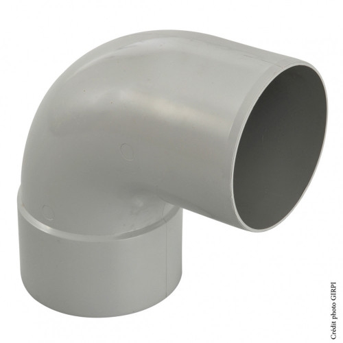 Coude 87.3° pvc gris GIRPI, Dév.33 cm Diam.100 mm - GIRPI