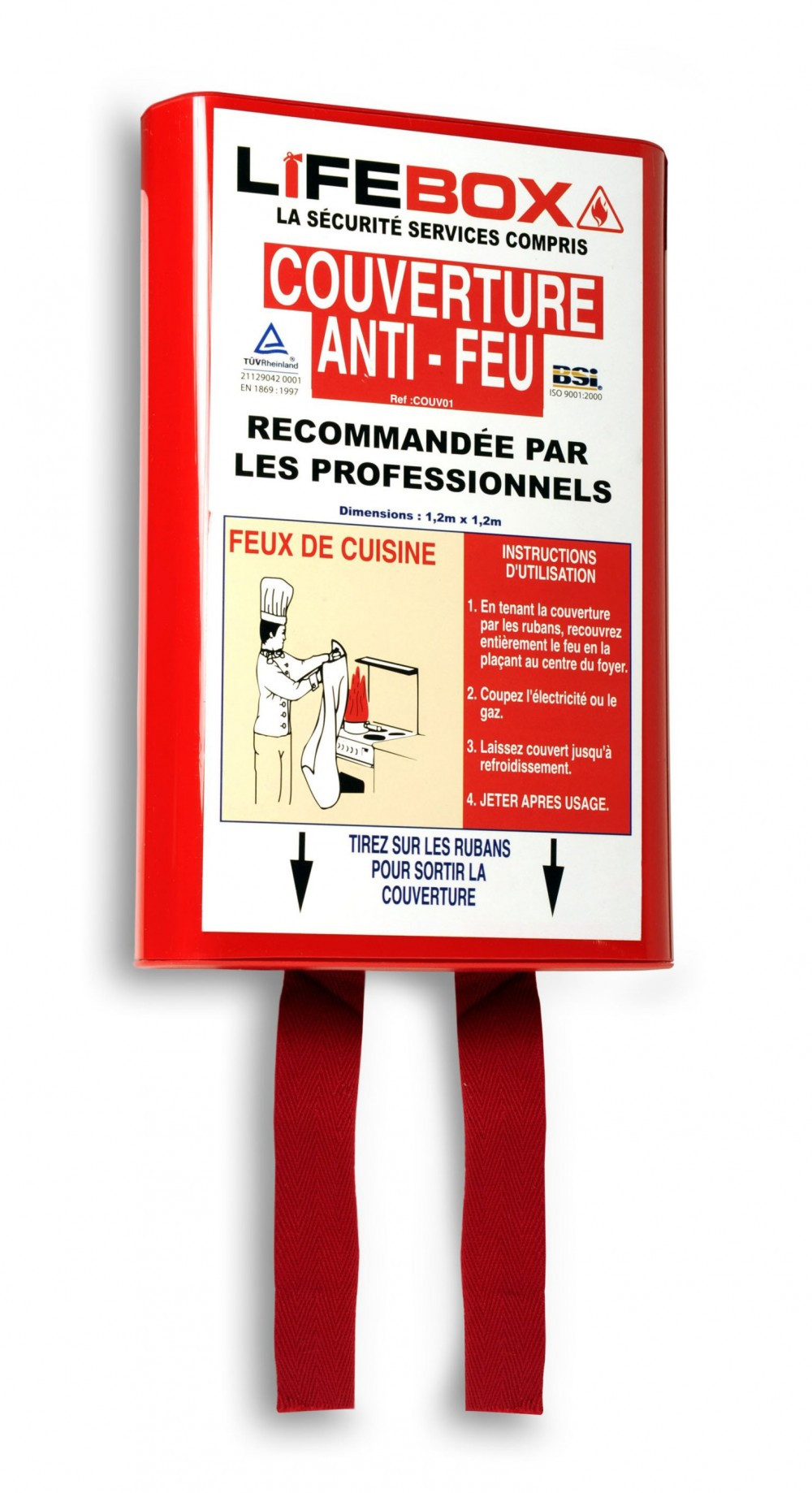 Couverture anti feu Lifebox 1.2 x 1.2 - vue 2