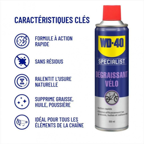 Dégraissant vélo WD-40, 500 ml - WD-40
