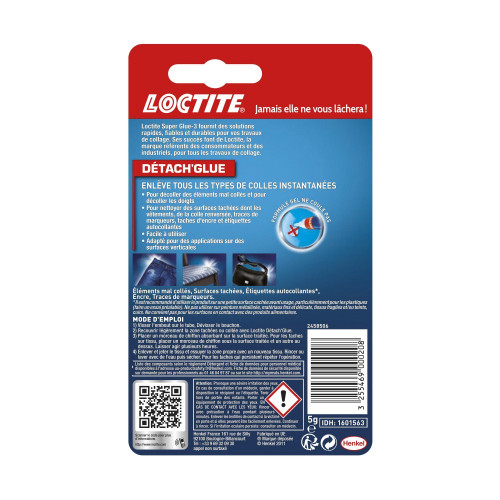 Détache-glue Super glue 3 detach'glue LOCTITE, 5 g - Loctite