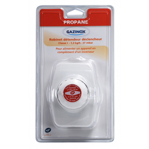 Détendeur / déclencheur pour gaz propane 37 MB débit 1.3kg/h classe 1, GAZINOX - GAZINOX