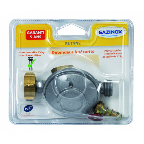 Détendeur pour gaz butane 28 millibars 1.3kg, GAZINOX - GAZINOX