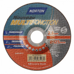 Disque à tronçonner multi-fonctions pour multimatière NORTON, Diam.125 mm de marque NORTON, référence: B5821100