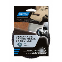 Disque décapant express NORTON, 125 mm, métal et rouille de marque NORTON, référence: B5821500