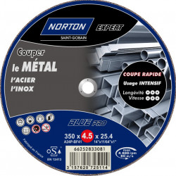 Disque métal pour métal NORTON, Diam.350 mm de marque NORTON, référence: B5822500