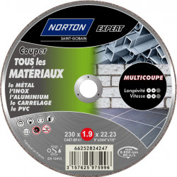 Disque multi-coupes pour multimatière NORTON, Diam.230 mm - NORTON