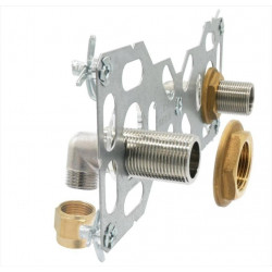 Double sortie cloison mâle à compression pour tube multicouche,Diam.16mm 20x27mm de marque QUICK PLOMBERIE, référence: B5823100