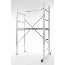 Echafaudage aluminium Hobbystep h3 hauteur de travail 3 m - HAILO