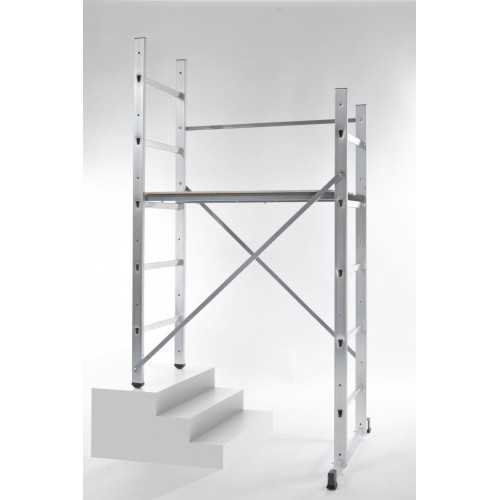 Echafaudage aluminium Hobbystep h3 hauteur de travail 3 m - HAILO