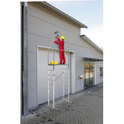 Echafaudage aluminium Hobbystep h5 HAILO hauteur de travail 4.5 m - HAILO