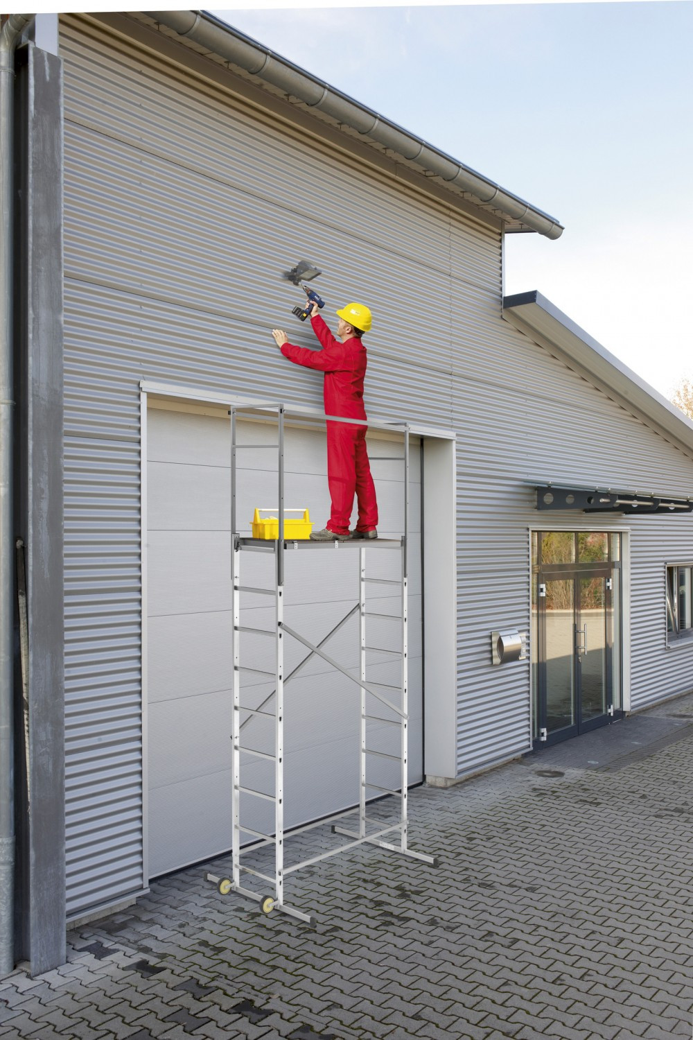 HAILO Echafaudage aluminium Hobbystep h5 HAILO hauteur de travail 4...