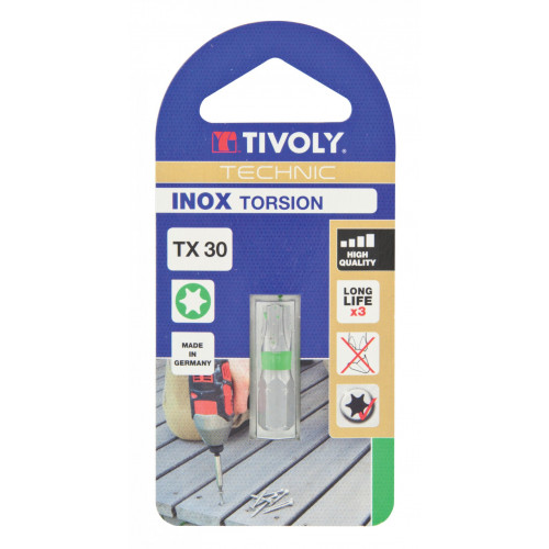 Embout de vissage torx inox n° 30 TIVOLY 11524523000 - TIVOLY