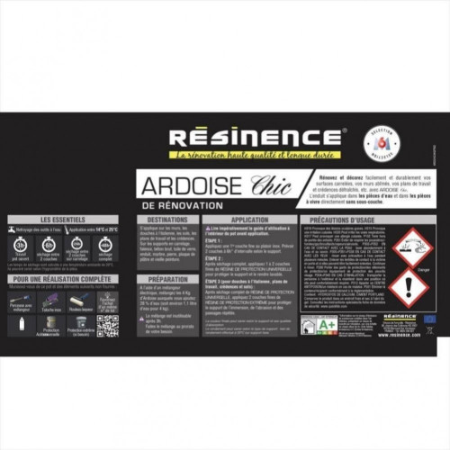 Enduit Béton RESINENCE, Ardoise noire 4kg - RESINENCE