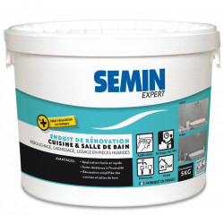 Enduit de rebouchage et lissage SEMIN Cuisine et bain  5 kg pour mur intérieur - SEMIN