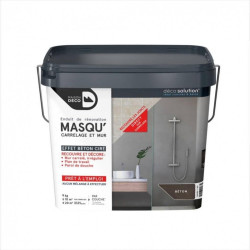 Enduit Masqu'carrelage et mur MAISON DECO, Béton, 9 kg - MAISON DECO