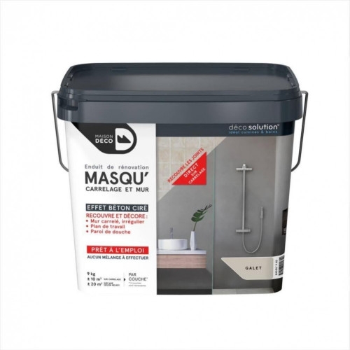 Enduit Masqu'carrelage et mur MAISON DECO, Galet, 9 kg - MAISON DECO