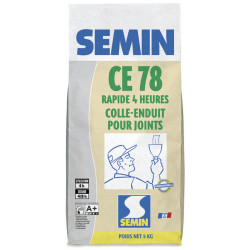 Enduit pour joint de plaque de plâtre Ce 78 SEMIN, 5 kg de marque SEMIN, référence: B5832100
