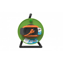 Enrouleur de câble électrique jardin L. 20 m ho5vvf 2x1.5, ELECTRALINE de marque ELECTRALINE, référence: B5832900