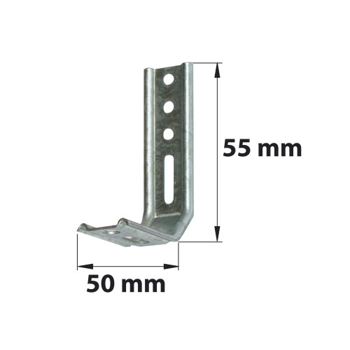 Equerre de fixation acier époxy, H.55 x L.50 x P.30 mm - AFBAT