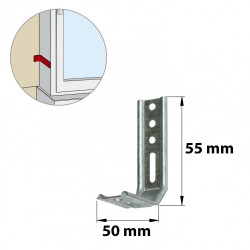 Equerre de fixation acier époxy, H.55 x L.50 x P.30 mm - AFBAT