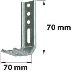 Equerre de fixation acier zingué, H.70 x L.70 x P.30 mm - AFBAT