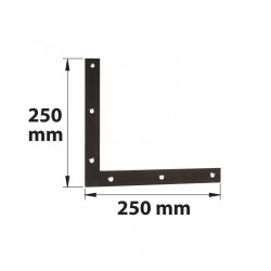 Equerre découpée acier prépeint, H.250 x L.250 x P.4 mm - AFBAT