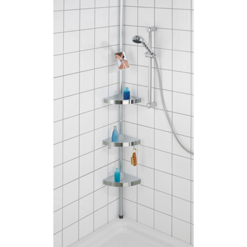 Etagère de bain / douche Premium téléscopique (sol et plafond), chromé, WENKO - WENKO