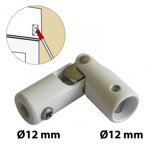 Genouillère acier laqué, H.63 x L.16 x P.16 mm - AFBAT