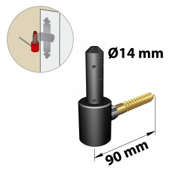 Gond composite plastifié, H.80x Diam.14 mm - AFBAT