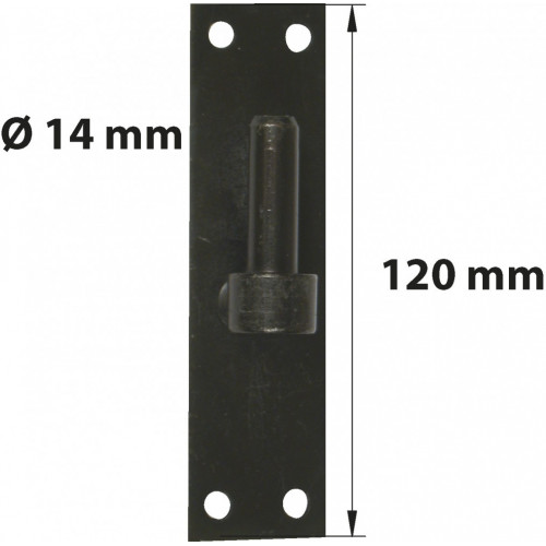 Gond sur platine acier prépeint, H.120x Diam.14 mm - AFBAT