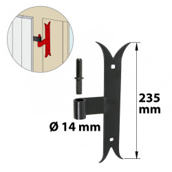 Gond tableau acier prépeint, H.235x Diam.14 mm - AFBAT