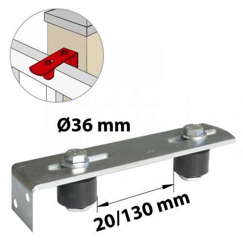 Guide acier zingué, H.300 x L.40 x P.70 mm - AFBAT