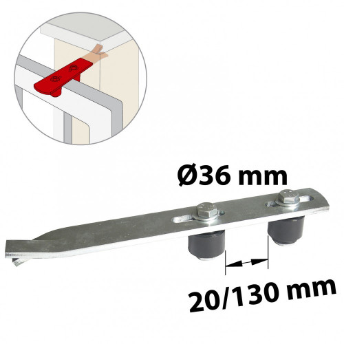 Guide acier zingué, H.40 x L.300 x P.40 mm - AFBAT