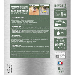 Huile V33 Protection mobilier opaque gris cendré mat, 1 l - V33