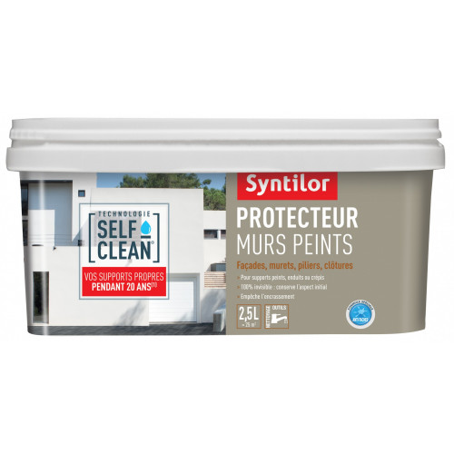 Imperméabilisant façade Protecteur murs peints self clean incolore 2,5L - SYNTILOR