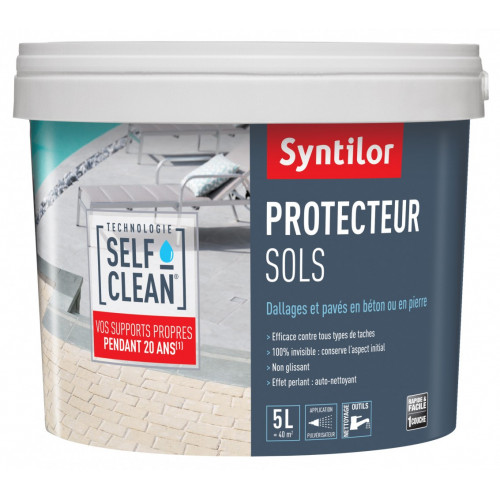 Imperméabilisant sol extérieur Self-clean SYNTILOR incolore mat 5 l - SYNTILOR